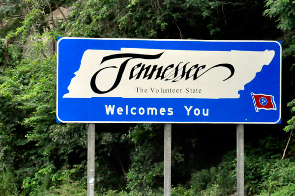 Welcome to Tennessee sign