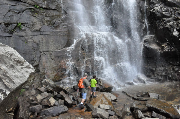 John and Anthony at Hickory Nut Falls