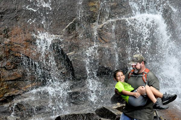 John and Anthony at Hickory Nut Falls