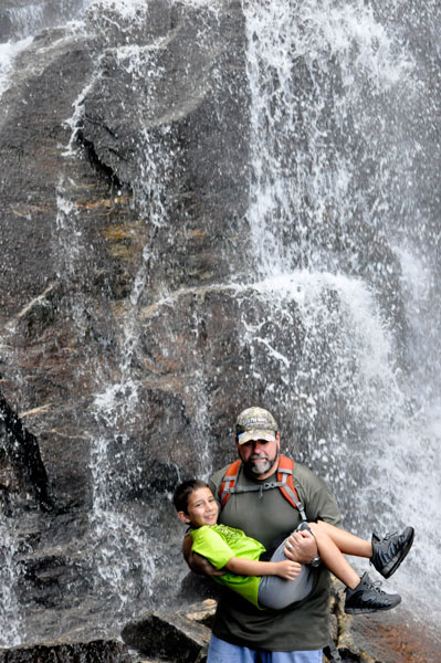 John and Anthony at Hickory Nut Falls