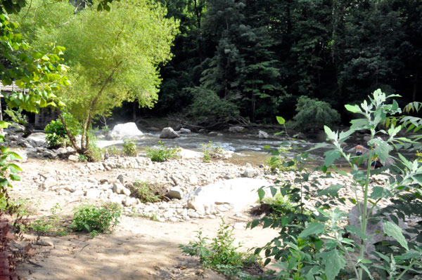 river behind the Old Rock Cafe