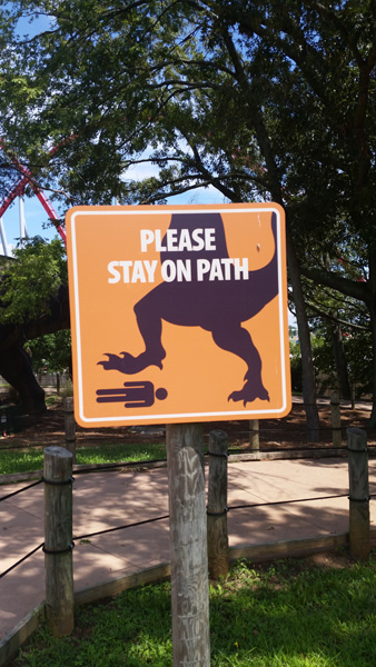 dinosaur path sign