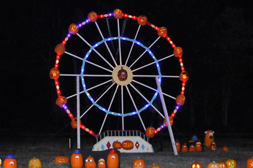 ferris wheel and pumpkins
