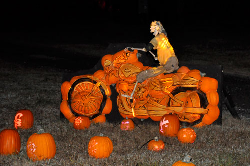 motorcycle pumpkin