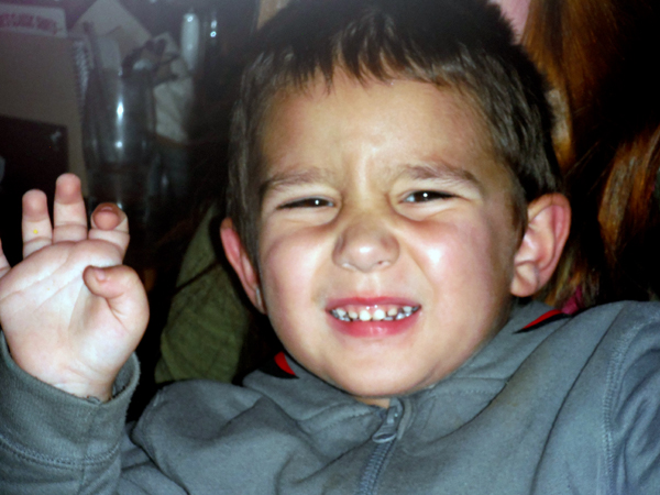 The great-grandson of the two RV Gypsies making faces