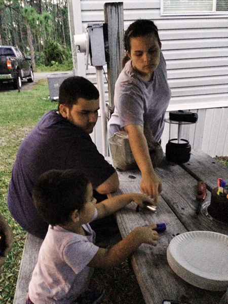 The grandson, grandaughter and great-grandson of the two RV Gypsies