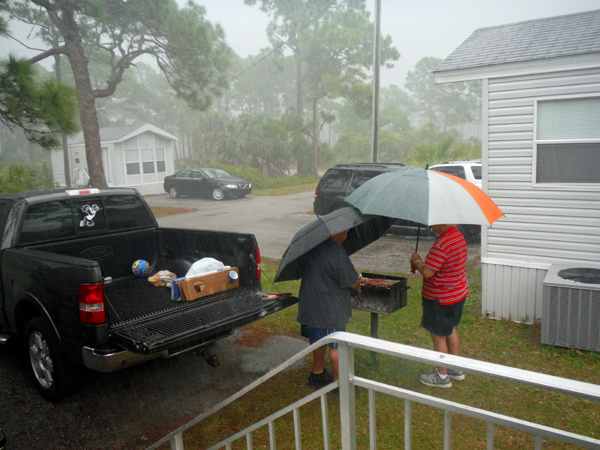 John the Chef and Lee the Protector From the Rain.