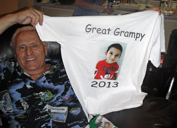 Lee and his Great Grampy t-shirt