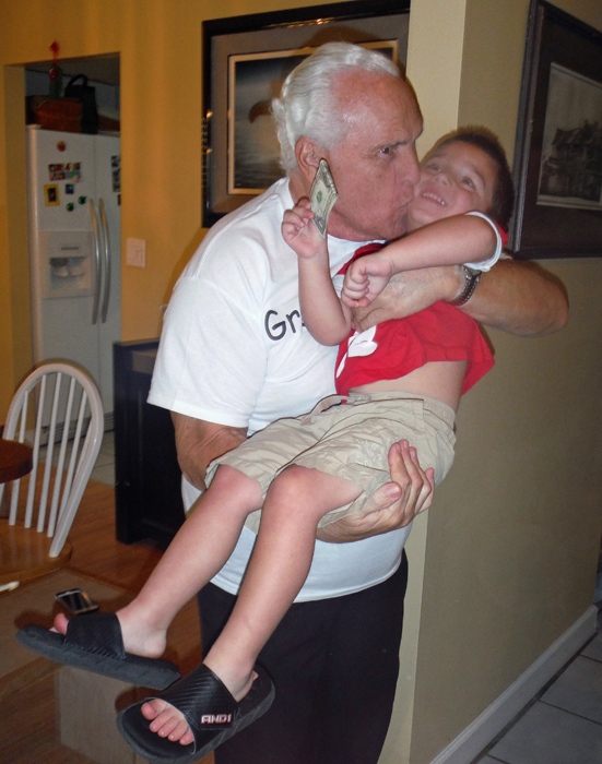 Lee and his great-grandson