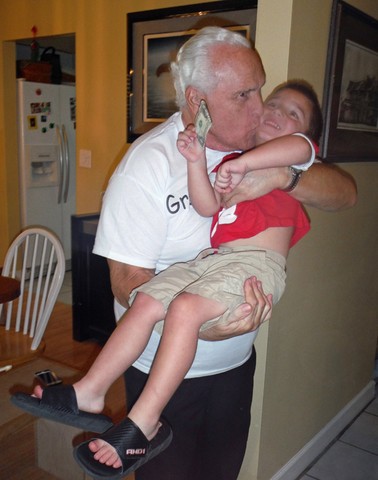 Lee and his great-grandson