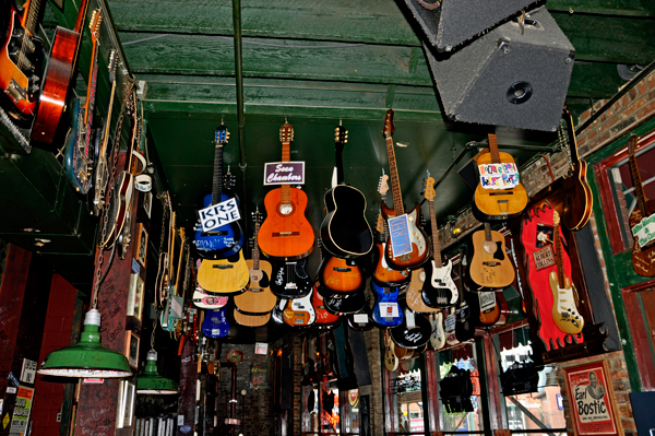 guitars at Rum Boogie Cafe