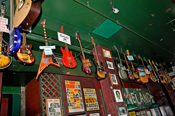 guitars at Rum Boogie Cafe