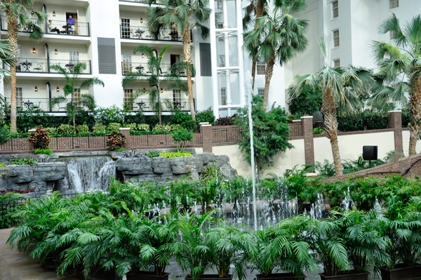 Dancing waterfall inside the Gaylord Opryland Hotel