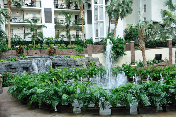 Dancing waterfall inside the Gaylord Opryland Hotel