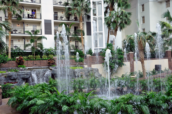 Dancing waterfall inside the Gaylord Opryland Hotel