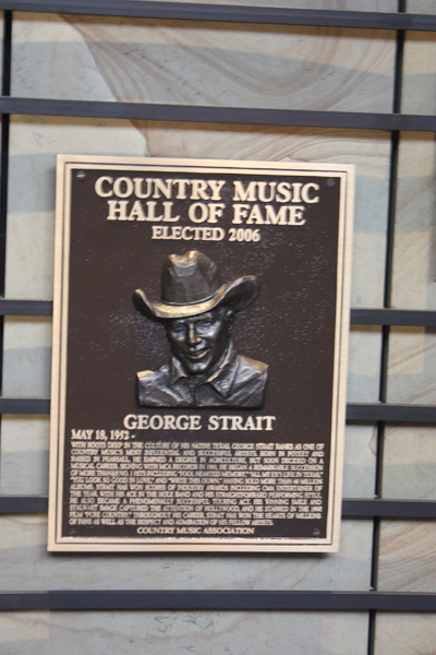 George Strait plaque