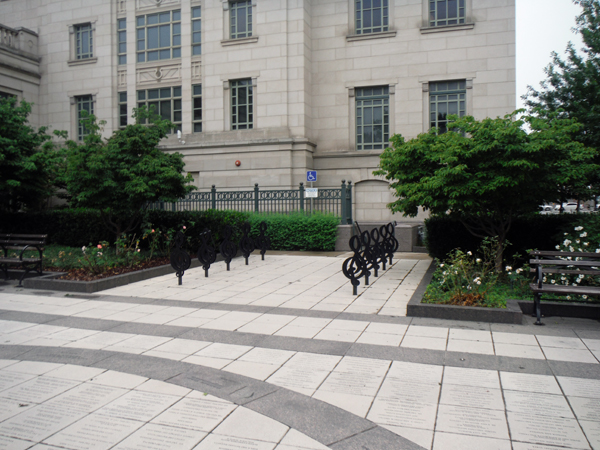 Music note bicycle racks