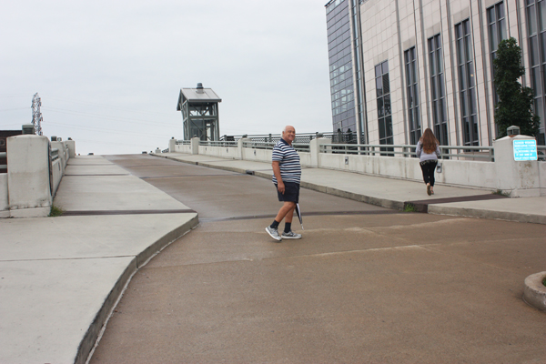 The two RV Gypsies on the Shelby Street Pedestrian Bridge