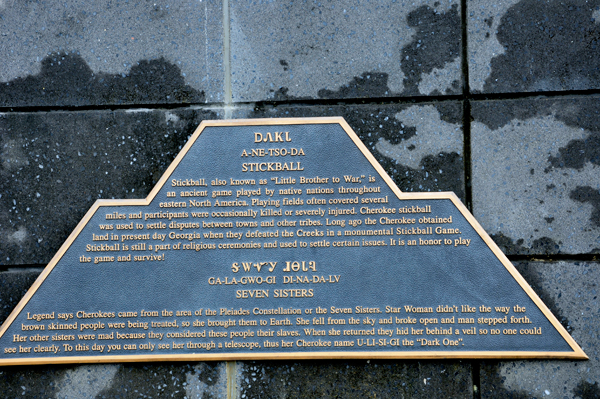 sign about Stickball and the Seven Sisters