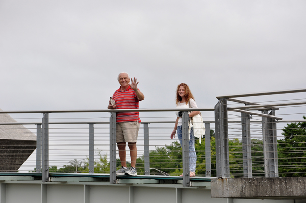 Lee Duquette on a Pedestrian Bridge