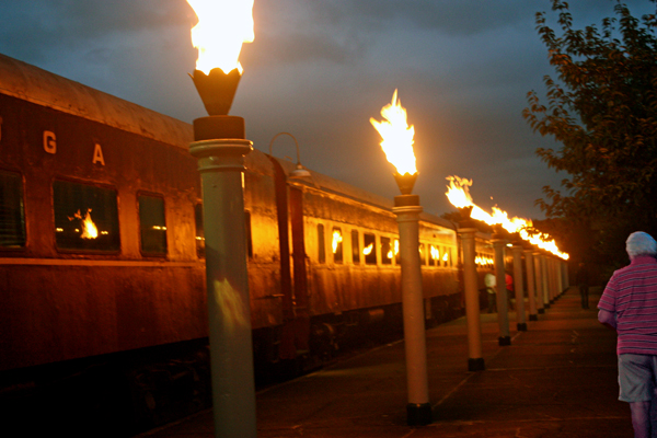 Chattanooga Choo-Choo lit at night