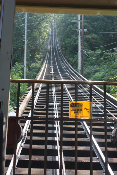 looking up the incline