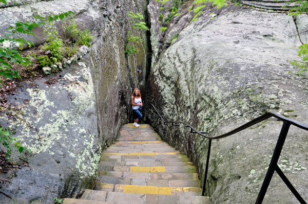 Ilse Blakak entering FAT MAN'S SQUEEZE AT ROCK CITY