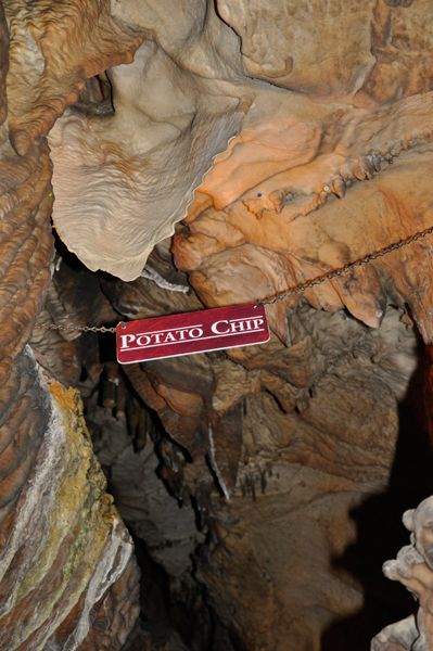 potato chip formation inside Ruby Falls