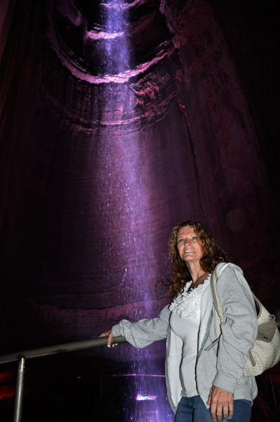 waterfall in the cave of Ruby Falls