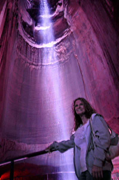 waterfall in the cave of Ruby Falls