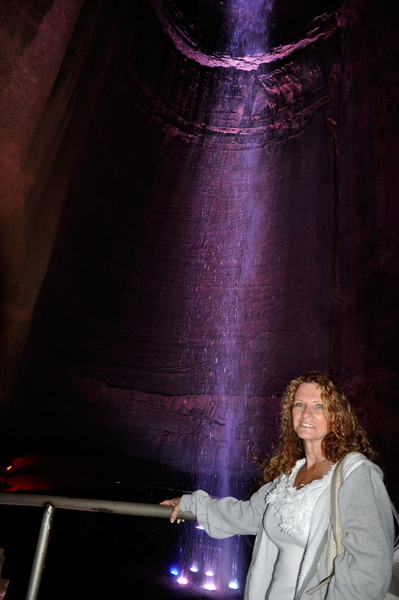 waterfall in the cave of Ruby Falls