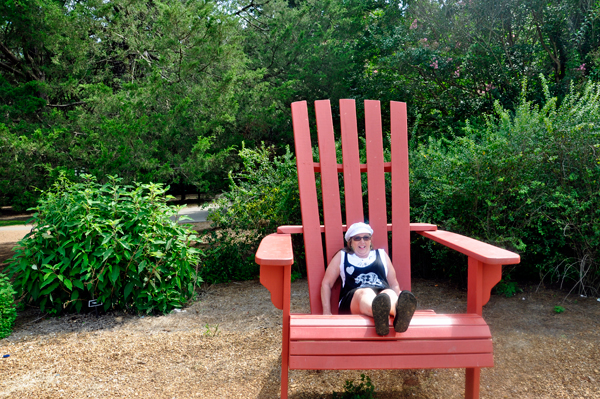 Karen sitting in the big chair