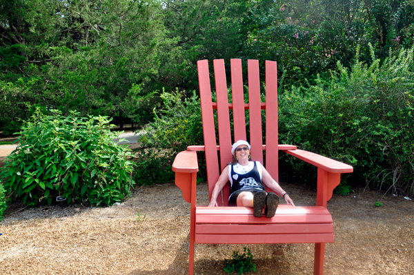 Karen sitting in the big chair