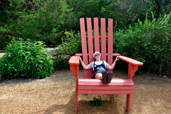 Karen sitting in the big chair