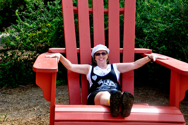 Karen sitting in the big chair