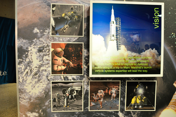 billboard inside the space center