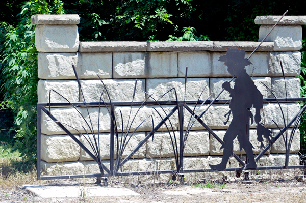 Tom Sawyer outline on a wall