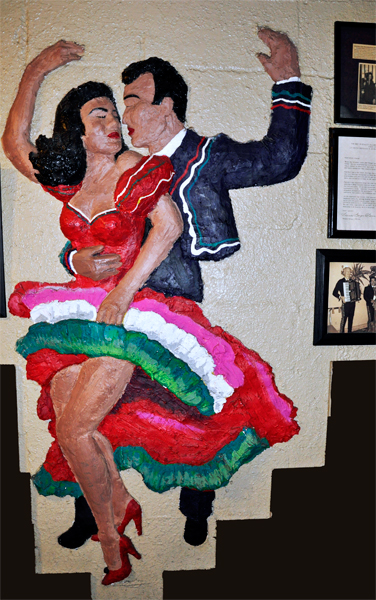 wall decor inside outside of Pancho's Mexican Restaurant