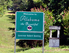 welcome to Alabama sign