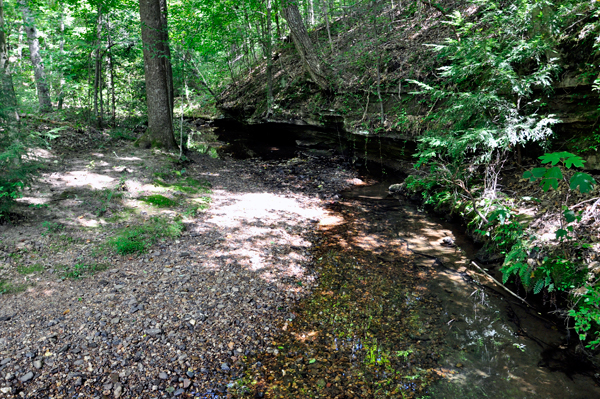 the start of the hiking trail