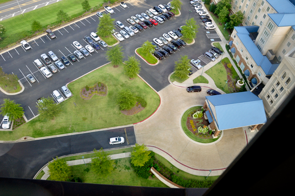 view from the revolving restaurant