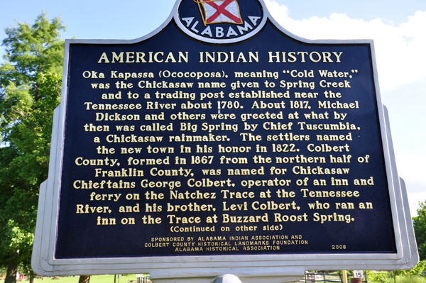 side 1 of an American Indian History sign