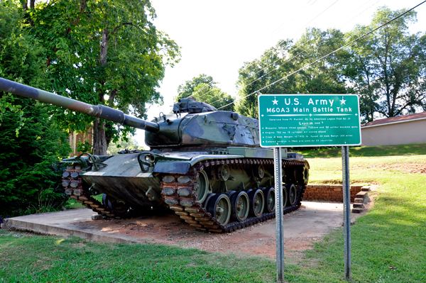 U.S. Army tank at the entrance to Spring Park