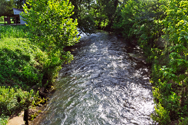 view from the suspension bridge