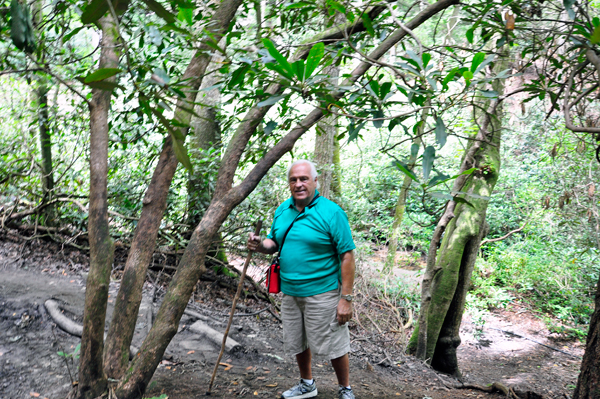 Lee Duquette on the trail to Minnehaha Falls