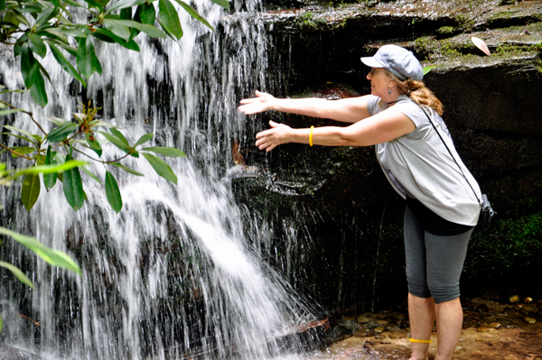 Karen Duquette plays in Panther Falls