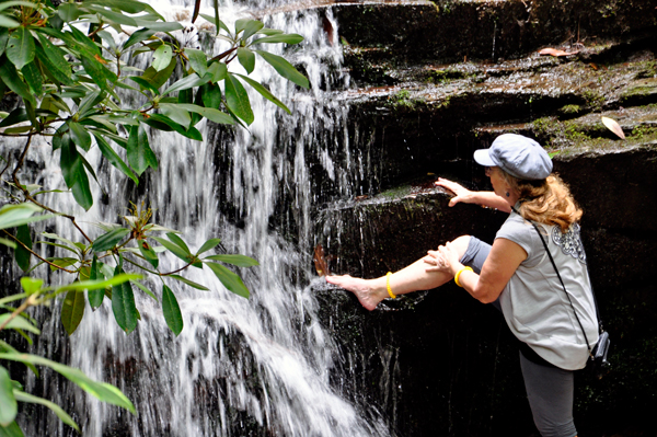 Karen Duquette plays in Panther Falls