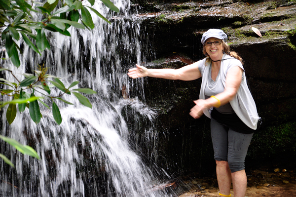 Karen Duquette plays in Panther Falls