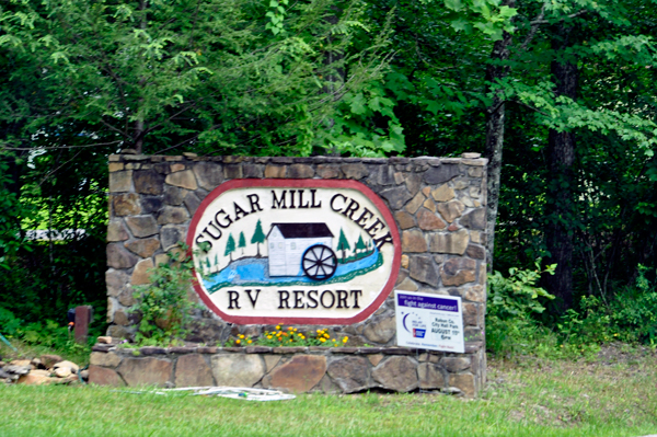 sign: Sugar Mill Creek RV Resort