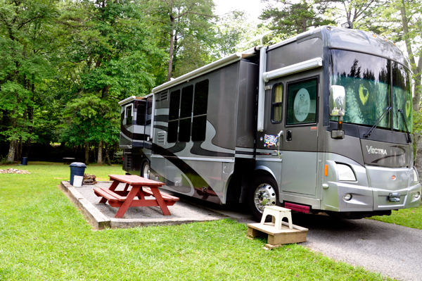 The RV of the two RV Gypsies at Sugar Mill Creek RV Resort